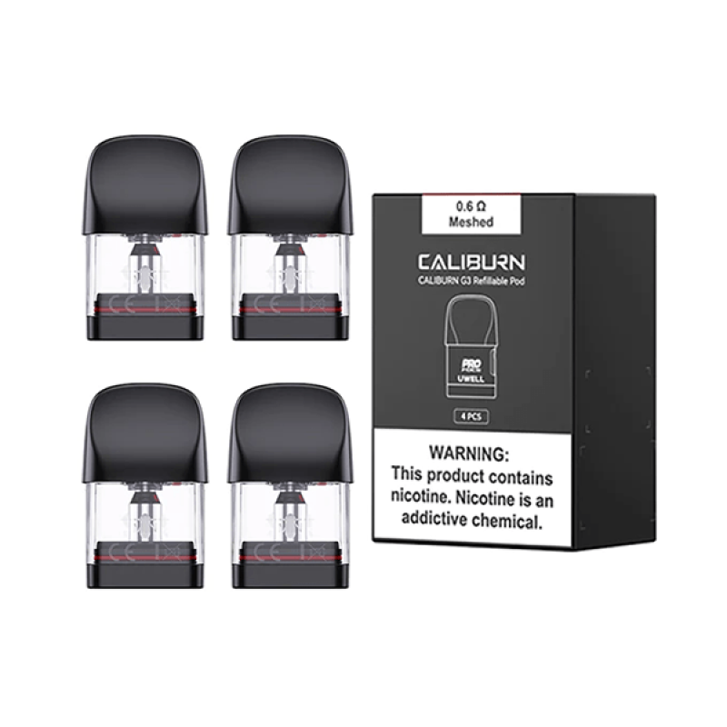 Uwell - Caliburn G3 / G4 / G5 Pod Cartridges (4pk) The Vape Store - Malta Uwell - Caliburn G3 / G4 / G5 Pod Cartridges (4pk) The Vape Store - Malta