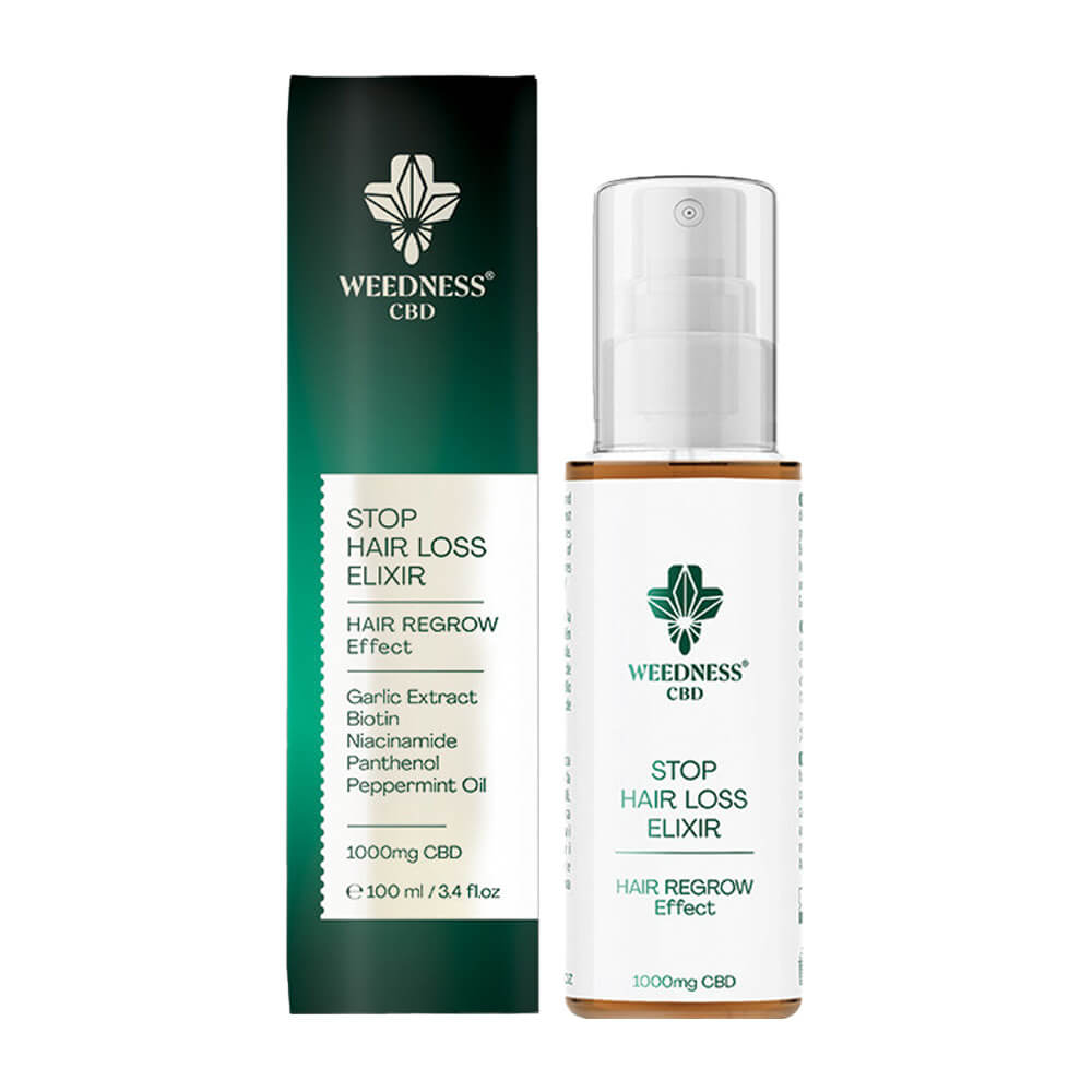 Stop Hair Loss Elixir 100mg of CBD (100ml) By Weedness CBD The Vape Store - Malta Stop Hair Loss Elixir 100mg of CBD (100ml) By Weedness CBD The Vape Store - Malta
