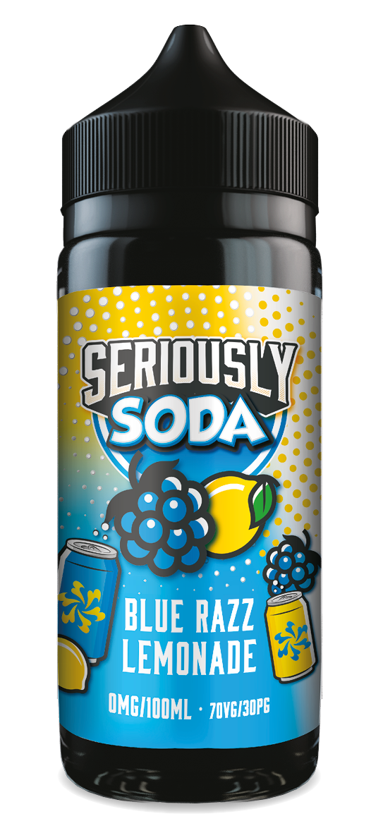 Blue Razz Lemonade 100ml Shortfill by Doozy Vape - Seriously Soda Range (Inc Free Nic Shots)