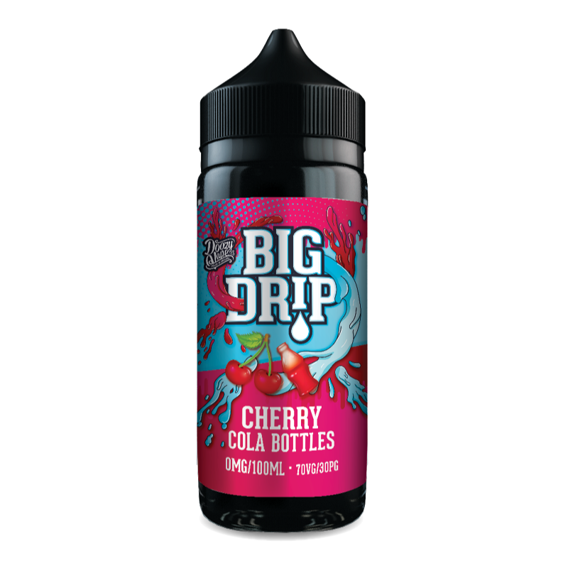 Cherry Cola Bottles 100ml Shortfill by Doozy Vape - Big Drip Range (Inc Free Nic Shots)