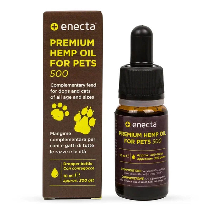 Enecta - Premium Hemp Oil For Pets 500mg with Omega 3 & Vitamin E (10ml)
