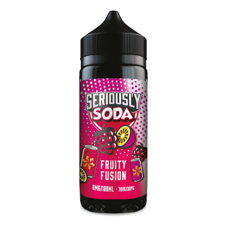 Fruity Fusion 100ml Shortfill by Doozy Vape - Seriously Soda Range (Inc Free Nic Shots)