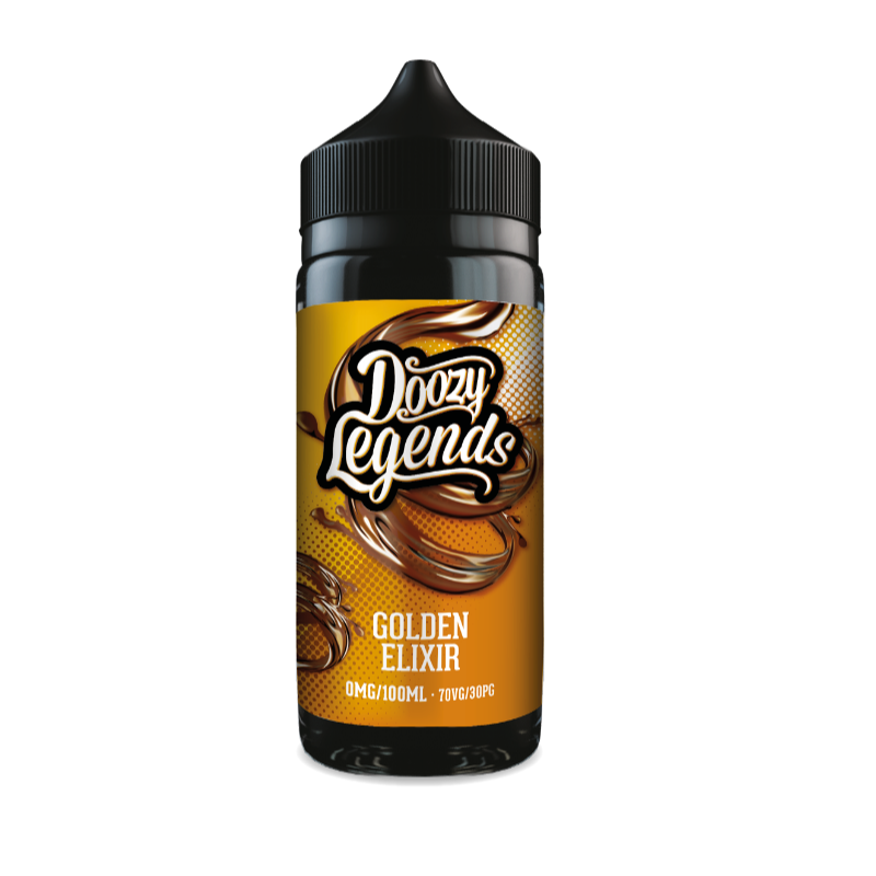 Golden Elixir 100ml Shortfill by Doozy Vape - Doozy Legends Range (Inc Free Nic Shots)