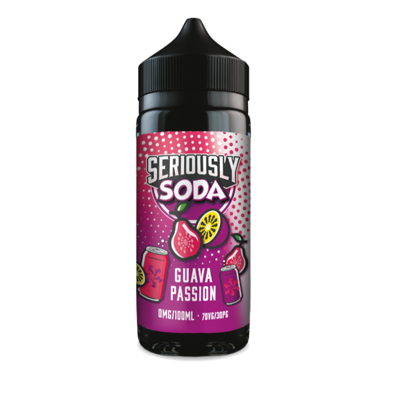Guava Passion 100ml Shortfill by Doozy Vape - Seriously Soda Range (Inc Free Nic Shots)