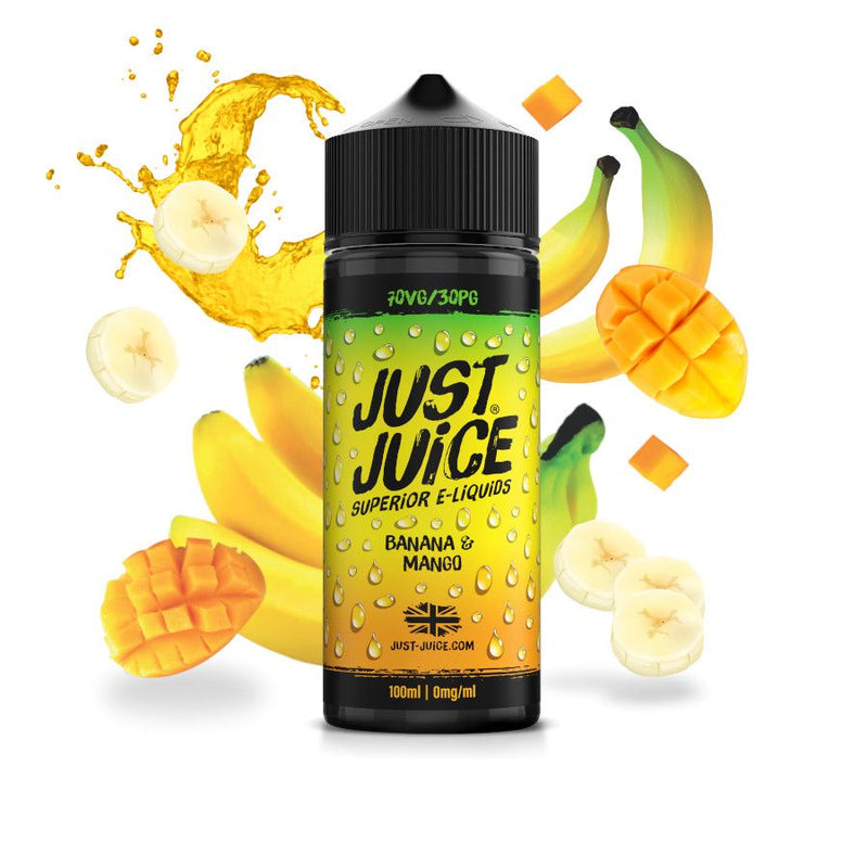 Banana & Mango ICONIC FRUITS 100ml Shortfill by Just Juice (Including Free Nic Shots)