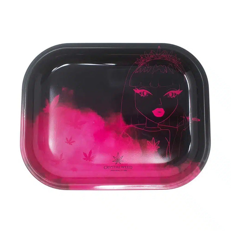 Alpha Fattona Metal Rolling Tray By Crystal Weed