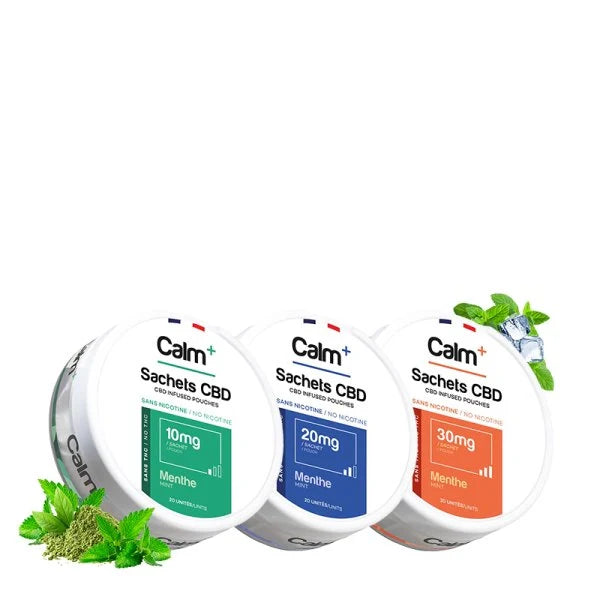 CBD Infused (10mg / 20mg / 30mg) Pouches by Calm+