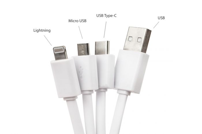 USB - 3-In-1 Universal (MicroUSB/Type-C/Lightning) Charger Cable