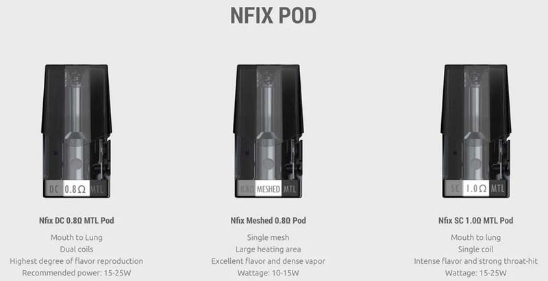 NFix Replacement Pods By SMOK