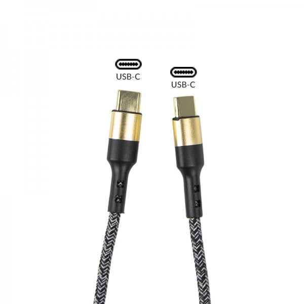 USB - Type-C To Type-C Gold 60W Plated Charger Cable