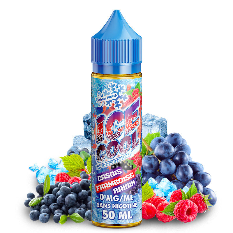 Blackcurrant Raspberry Grape Ice Cool - 50ml 50/50 by LiquidArom (Free Nic Shot Included)