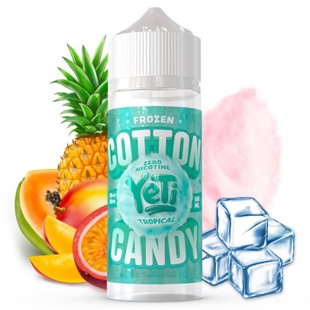 Tropical Cotton Candy Frozen (With Ice) 100ml Shortfill by Yeti (Including Free Nic Shots)